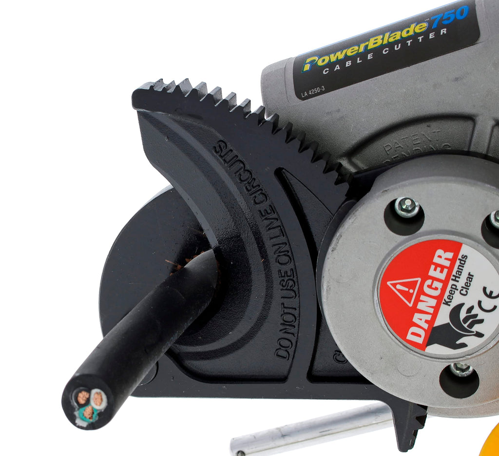 IDEAL Electrical 35-078 PowerBlade Drill-Powered Cable Cutter, Cuts 750 MCM Copper / 1000 MCM Aluminum, 1-1/2” Jaw, Fits 3/8” Drill, Heavy-Duty Electrician Wire Cutting Tool