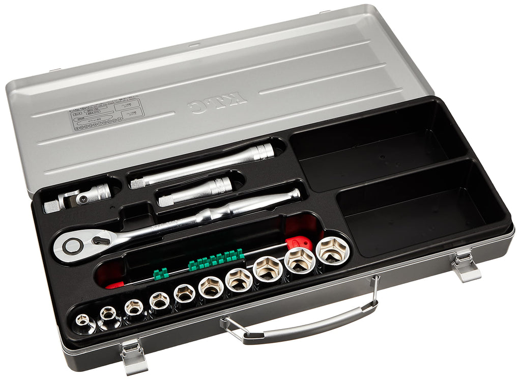 Kyoto Machine Tools (KTC) Socket Wrench Set, TB410, Insertion Angle: 0.5 inches (12.7 mm), 14 Pieces, 1 Set