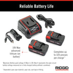 RIDGID 67063 RP 350 ProPress Pressing Tool and Battery Kit with ProPress Tool, 18-Volt Battery, Charger, and Case