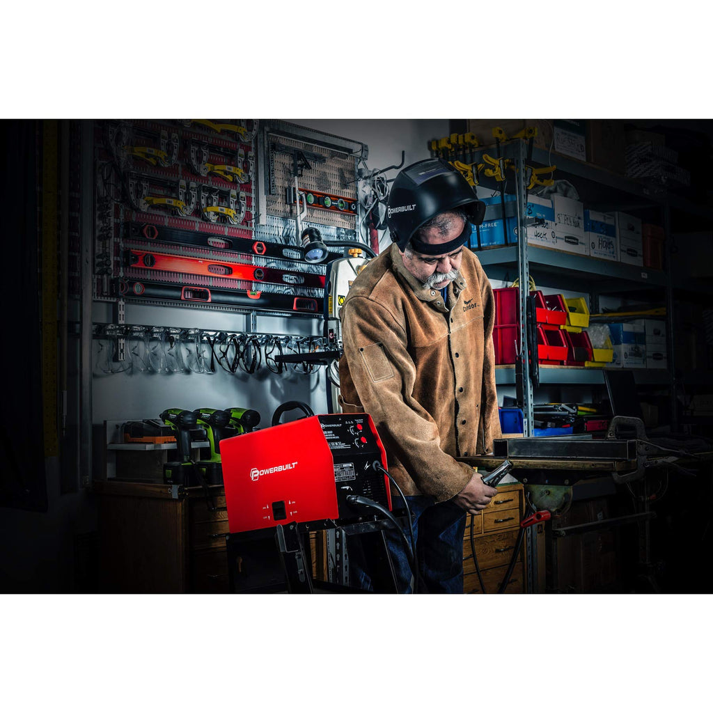Powerbuilt - 90 Amp Wire Feed IGBT Inverter Welder, Power Equip & Access, Power Tools & Access, Welding Kits (240131), Red