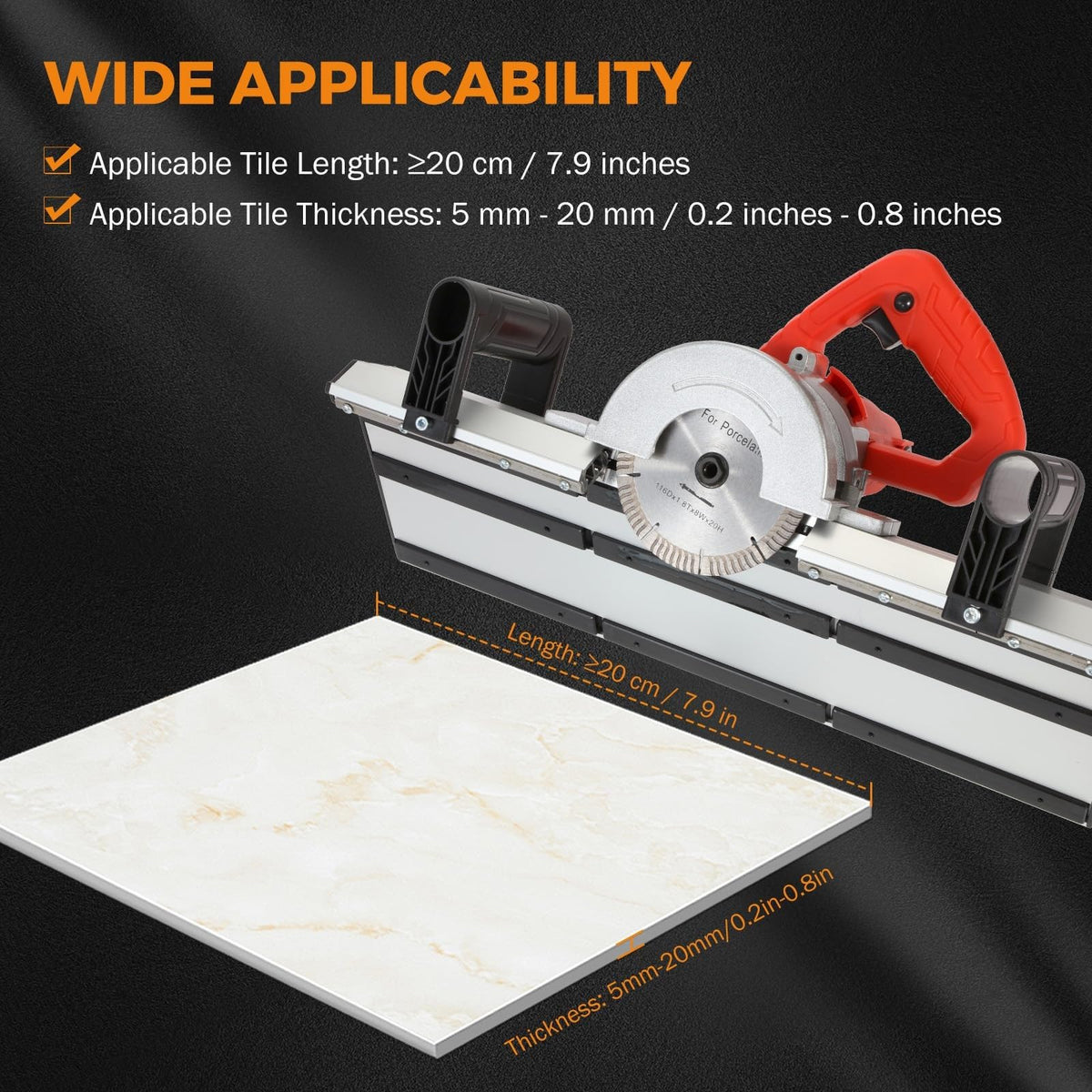 Tile Angle Cutting Machine,43 Degree Chamfering Tool, Electric Tile Bevel Cutter, for Ceramic Tile,Home Improvement
