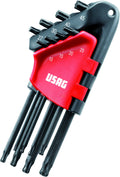USAG 280 LTSTX/S8 Set of Eight Long Angled Keys with Spherical Head for TORX Screws