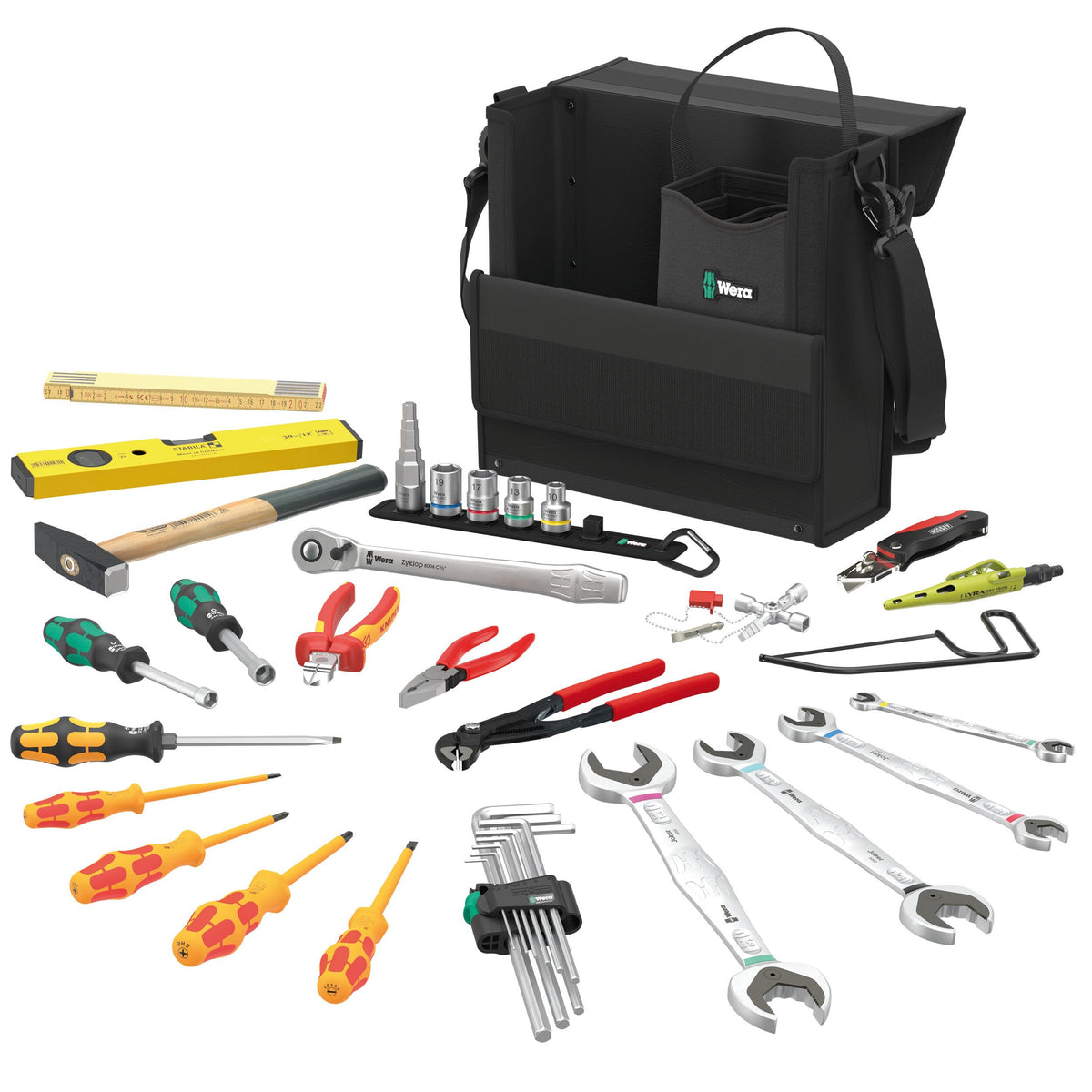 WERA - 05136071001 - WERA 2go SHK 1 Tool Set for Plumbing, Heating and air Conditioning, 36 Pieces