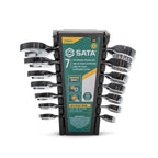 SATA 19 Piece 12 Point Combination Wrench Set | SAE sizes 1/4" to 1-1/4" | Off Corner Loading | ST08412G