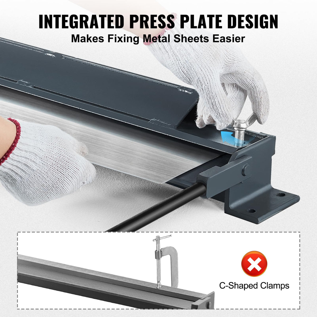 VEVOR Box and Pan Brake, 48-Inch, 0-130 Degrees Sheet Metal Bending Brake
