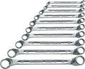 Stahwhile 96410407 Double Ended Ring Wrenches (Spanners) with Offset Heads, Made of Chrome Alloy Steel & Chrome Plated, Has Anti-Slip Drive, Suitable in Confined Spaces, Set of 10 (Metric) Wrenches