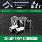 SK Tools USA 1/2" Drive Socket Set, Metric Sockets, 13-Piece 15-32mm