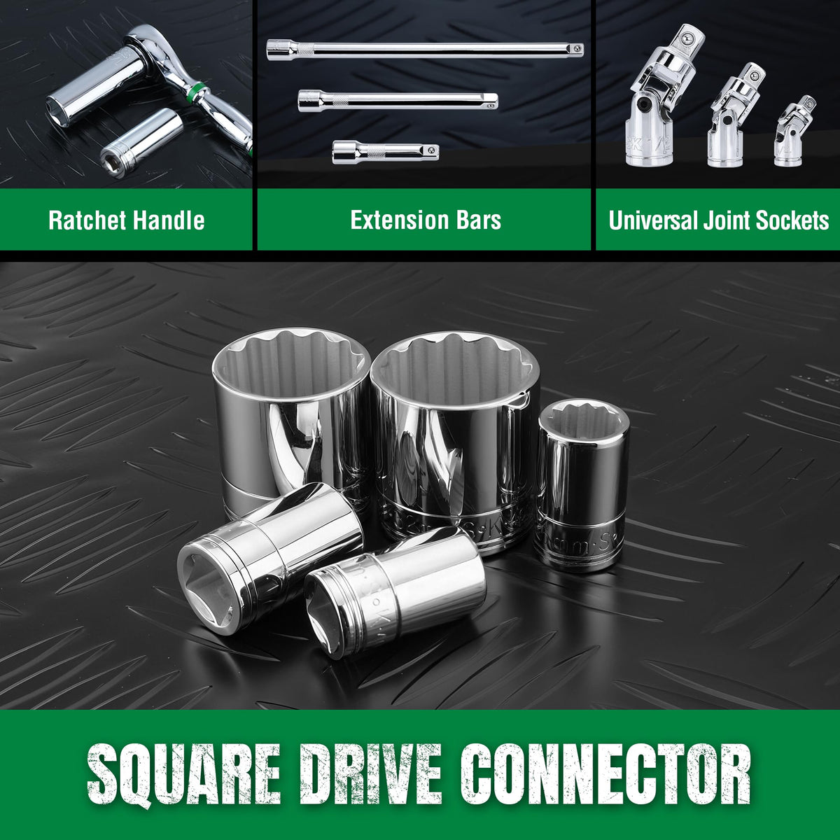 SK Tools USA 1/2" Drive Socket Set, Metric Sockets, 13-Piece 15-32mm