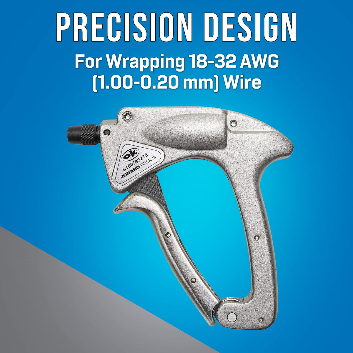 Jonard G100/R3278 Aluminum Manual Wire Wrapping Tool, 18 AWG (1.00mm) thru 32 AWG (0.20mm)