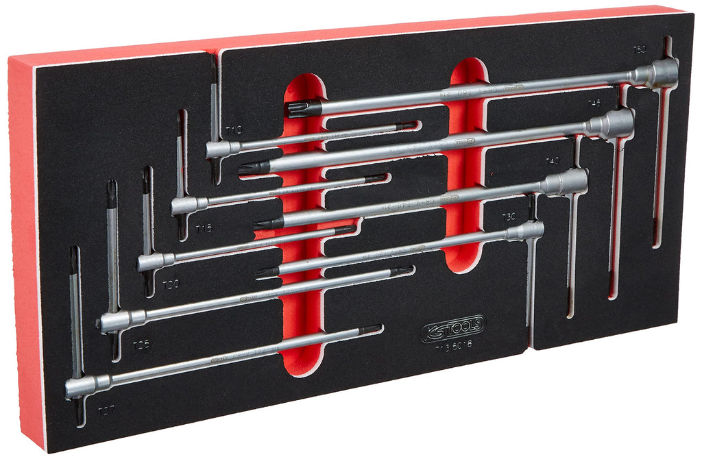 KS Tools 713.5018 9 Module Allen Key Set with T-Handle