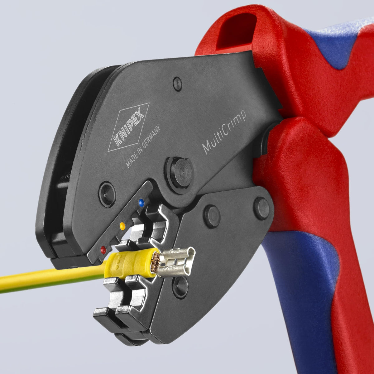Knipex Tools 97 33 01 MultiCrimp Pliers and Quick Changer Magazine with 3-Interchangeable Crimping Dies