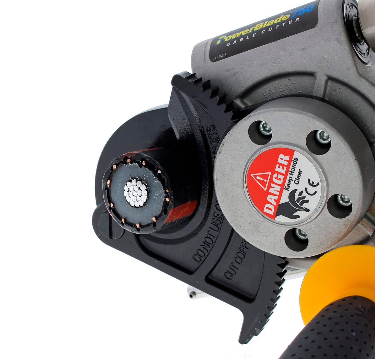 IDEAL Electrical 35-078 PowerBlade Drill-Powered Cable Cutter, Cuts 750 MCM Copper / 1000 MCM Aluminum, 1-1/2” Jaw, Fits 3/8” Drill, Heavy-Duty Electrician Wire Cutting Tool