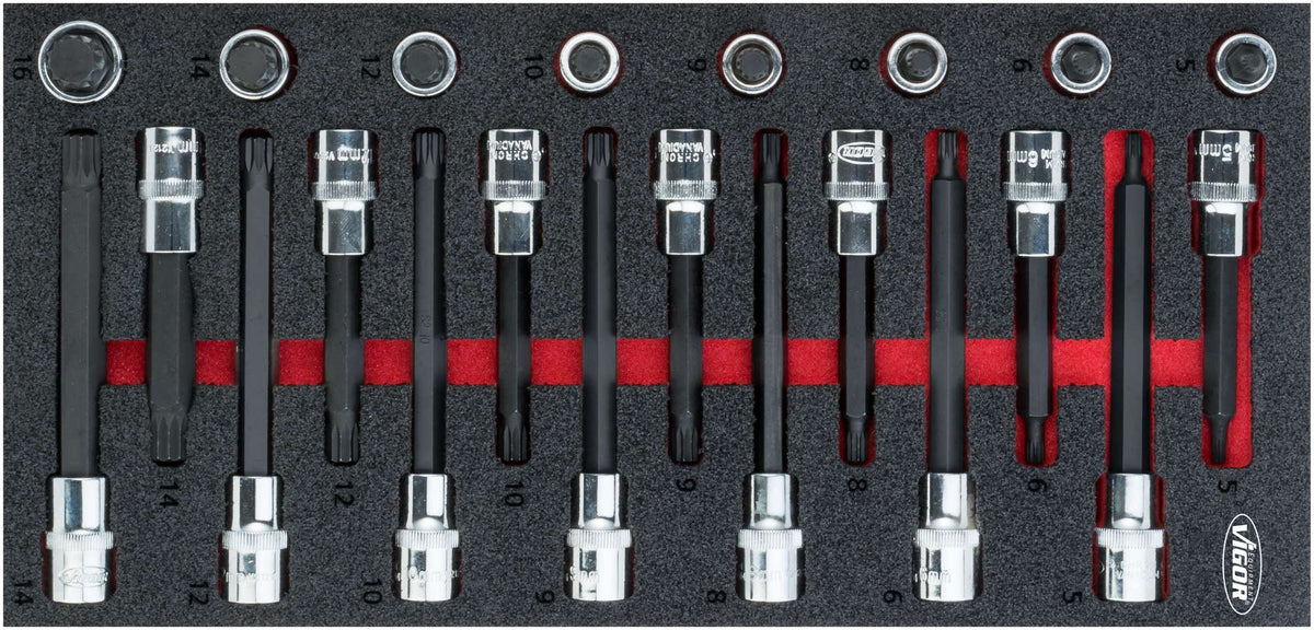 Vigor V5091 Screwdriver Socket Assortment
