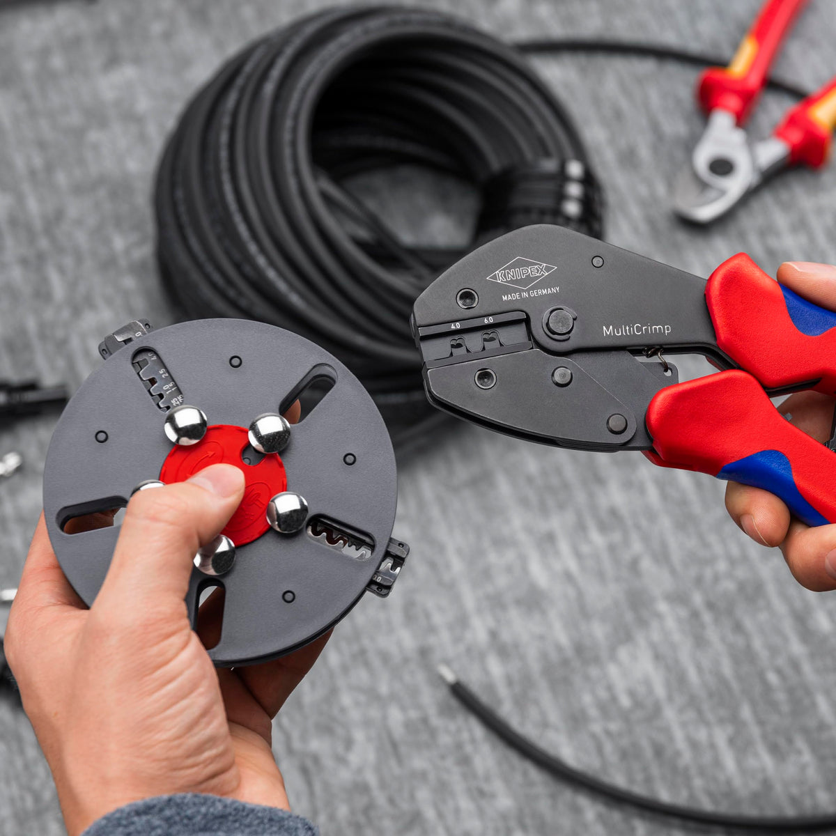 KNIPEX 97 33 03 MultiCrimp® PV Crimping Pliers, 9-1/4"