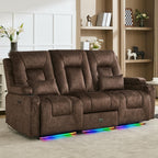 URRED Wall Hugger Power Reclining Loveseat Sofa，Dark Brown：77.3" - 3 Seats
