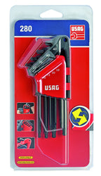 USAG 280 LTSTX/S8 Set of Eight Long Angled Keys with Spherical Head for TORX Screws