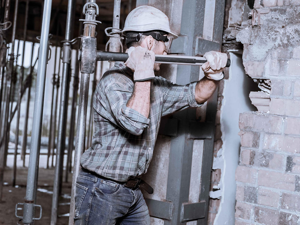 Straight-face mallet with carbon fibre handle 5 kg for demolition work