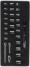 Williams WSMB-29F 3/8 Drive Socket/Tool Set, 12 Point, 29-Piece