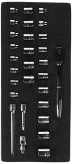 Williams WSMB-29F 3/8 Drive Socket/Tool Set, 12 Point, 29-Piece