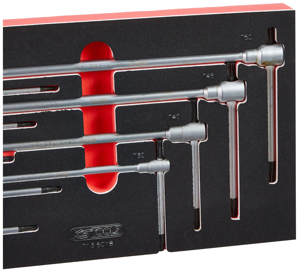KS Tools 713.5018 9 Module Allen Key Set with T-Handle