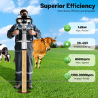 38CC T Pile Driver, 4-Stroke Gasoline Pile Driver Hammer, Construction Base Pile Driver, Portable Orchard Pile Driver, Guardrail/Triangular Steel Pile Driver Single Cylinder Air Cooling 7500r/min