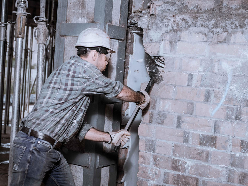 Straight-face mallet with carbon fibre handle 5 kg for demolition work