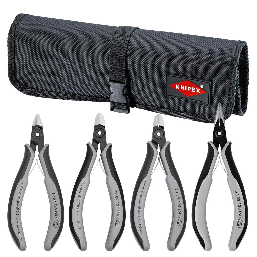 Knipex Tools 9K 00 80 10 US Electronic Pliers Set (4 Piece)