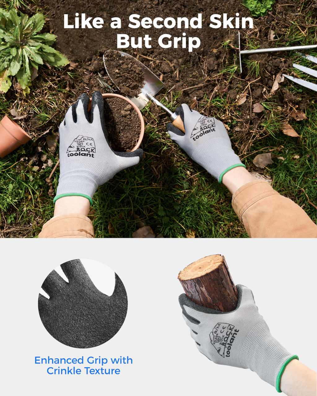 Toolant 127pcs SAE/Metric Tap and Die Set + Crinkle Latex Work Gloves Bulk