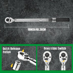 SK Tools USA 1/2" Drive Adjustable Torque Wrench Micrometer, 20-150 ft.lb.