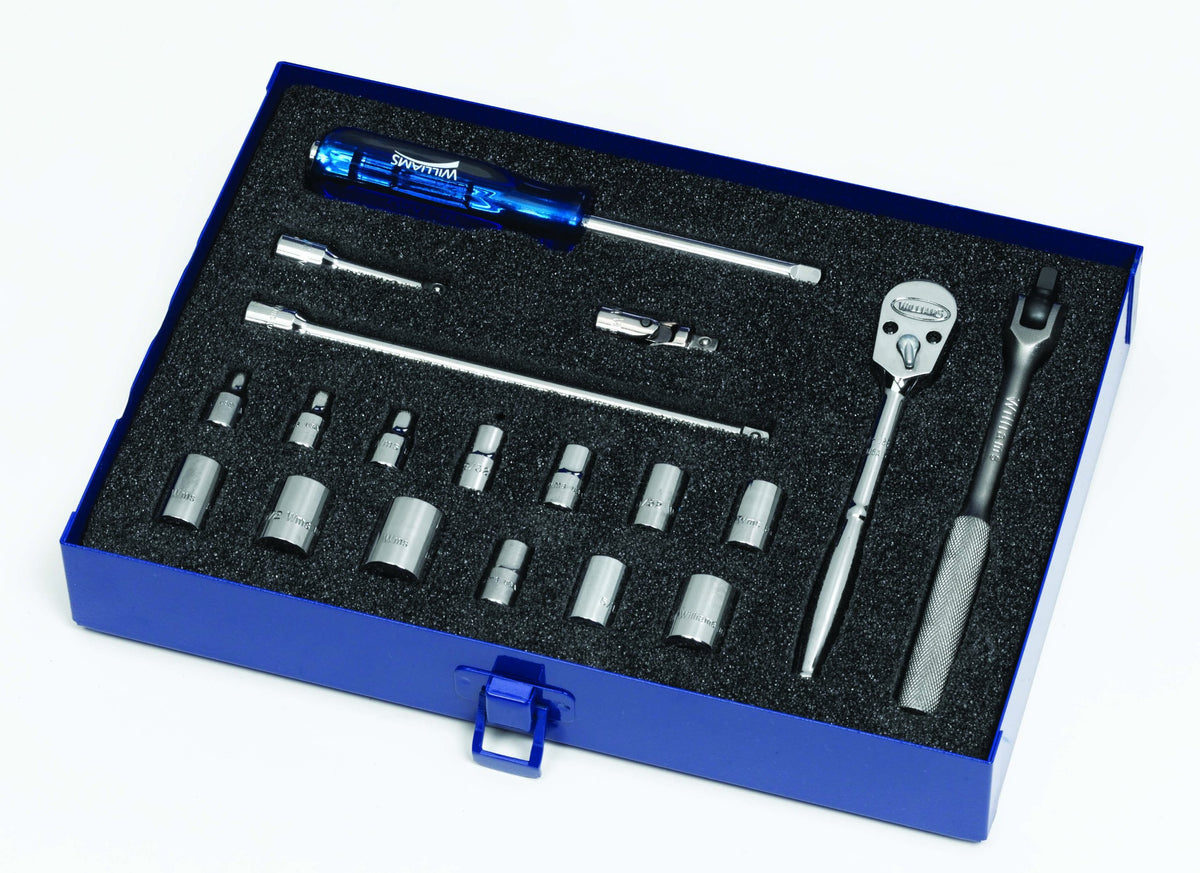 Williams WSM-19HF 19-Piece 1/4-Inch Drive Socket and Drive Tool Set